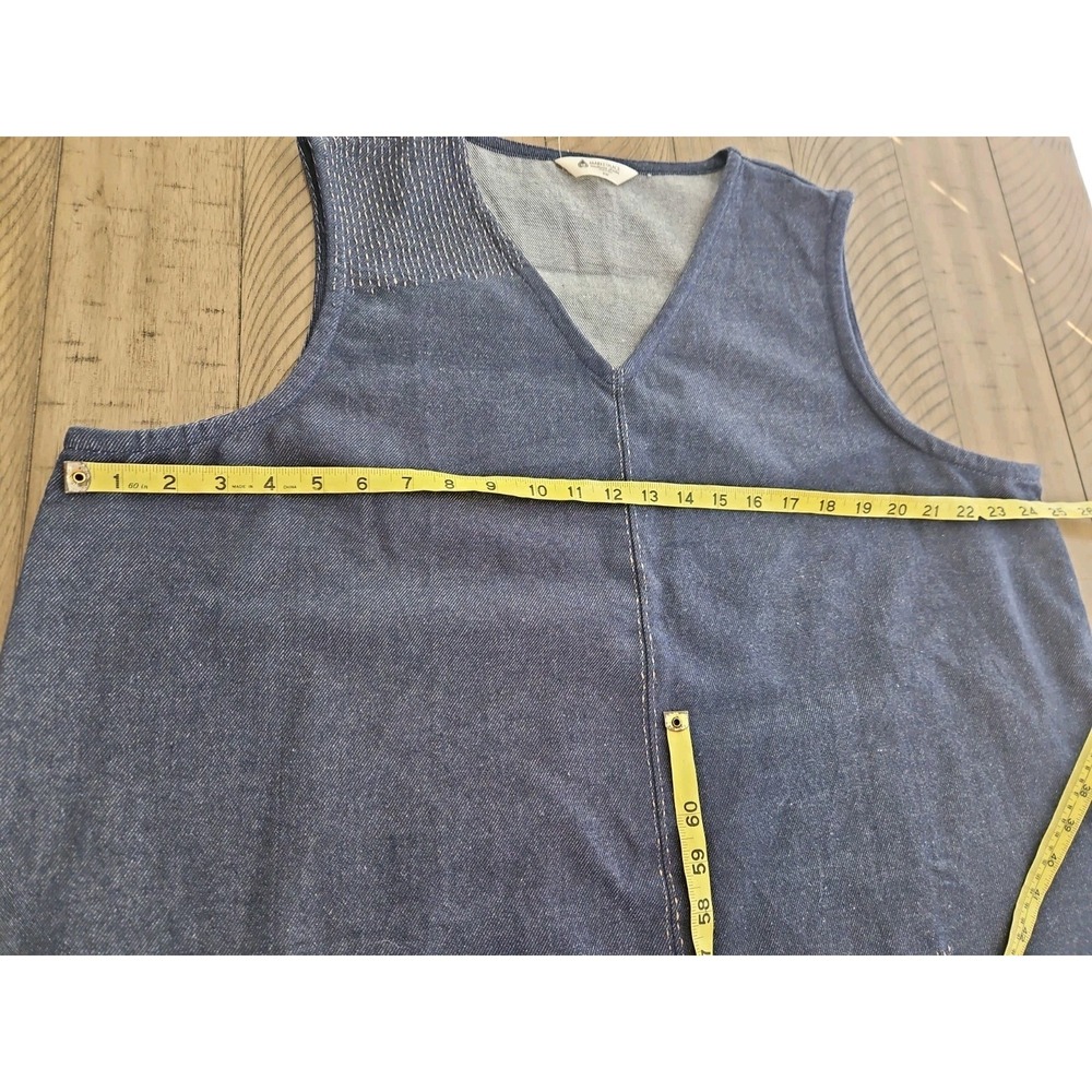 Marketplace Of India 2W Blue Vest Top Pant Set Embroidered Lagenlook Minimalist - Picture 13 of 16